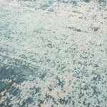 Abstract Area Rug Moon Chenille 9656 Blue