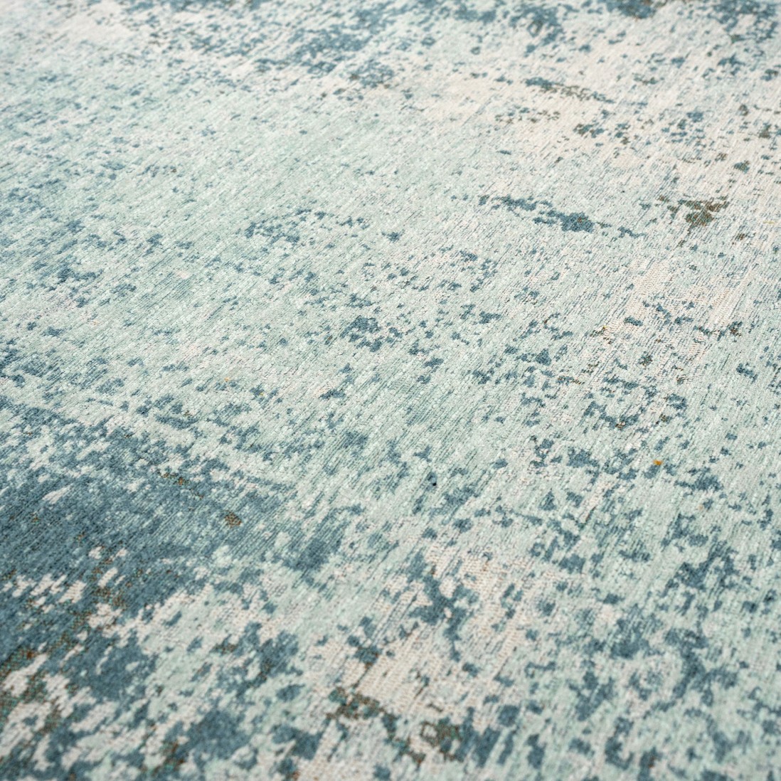 Abstract Area Rug Moon Chenille 9656 Blue