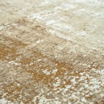 Abstract Area Rug Moon Chenille 9654 Yellow