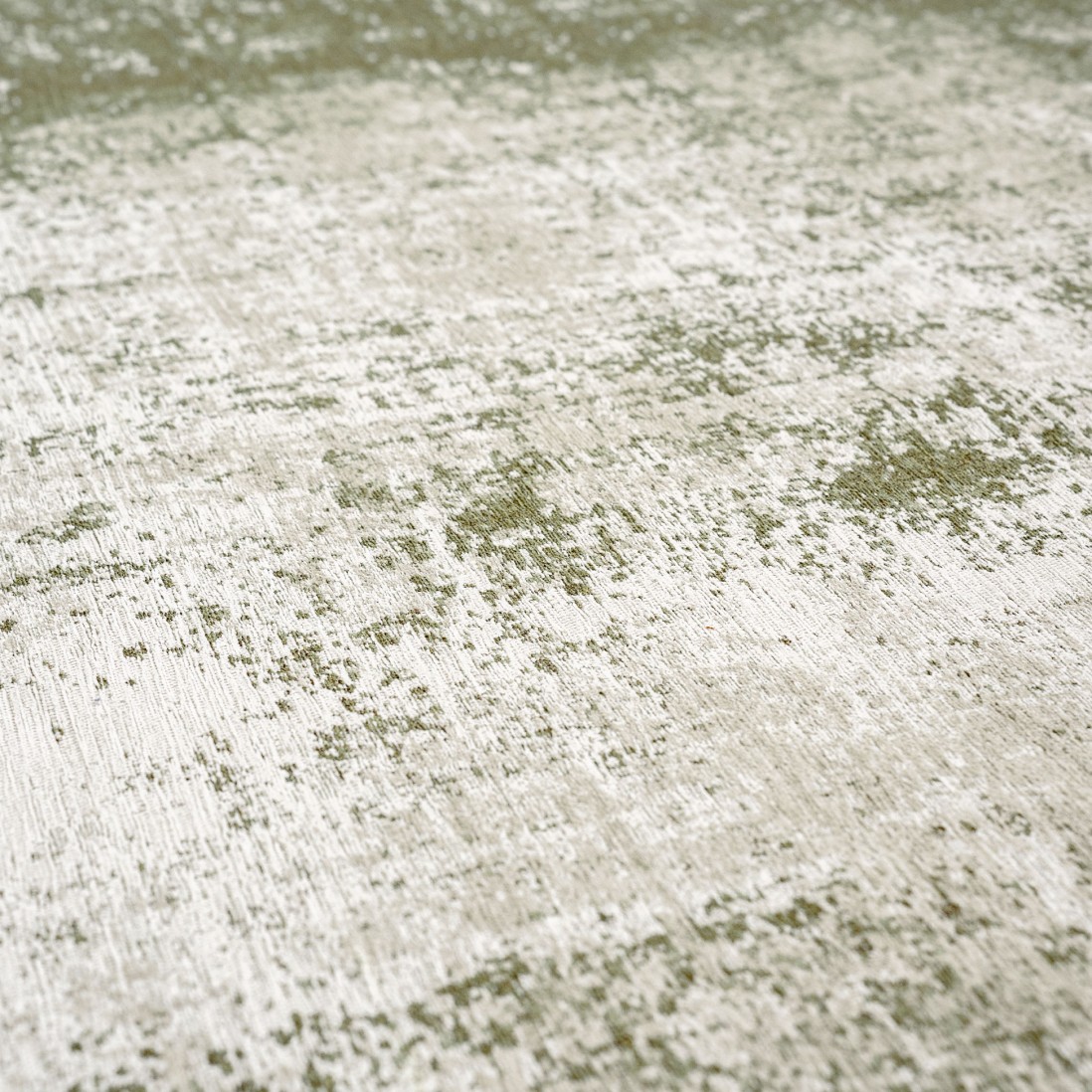 Abstract Area Rug Moon Chenille 9727 Green