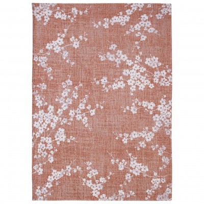 Modern Area Rug Almond Chenille 9371 Orange