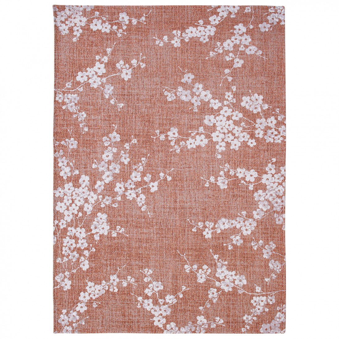 Modern Area Rug Almond Chenille 9371 Orange
