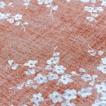 Round Modern Area Rug Almond Chenille 9371 Orange