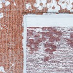 Modern Area Rug Almond Chenille 9371 Orange