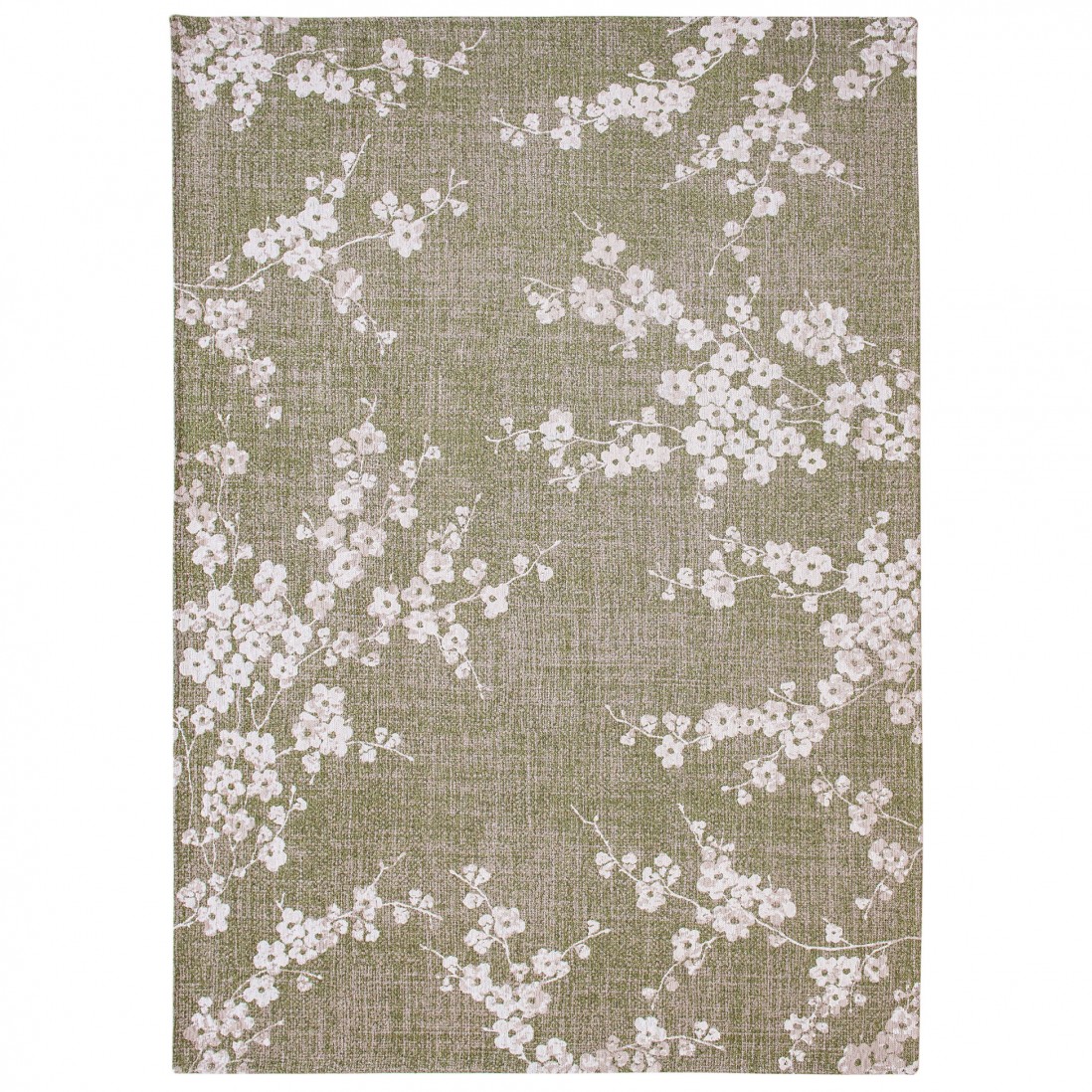 Modern Area Rug Almond Chenille 9372 Green