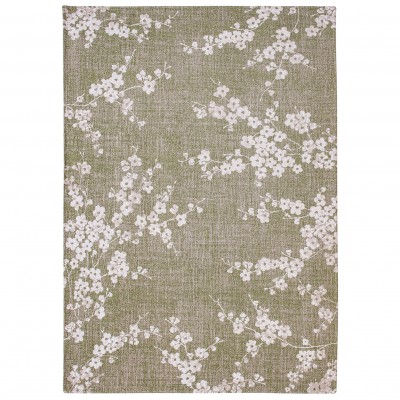 Modern Area Rug Almond Chenille 9372 Green