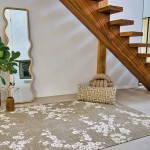 Modern Area Rug Almond Chenille 9372 Green