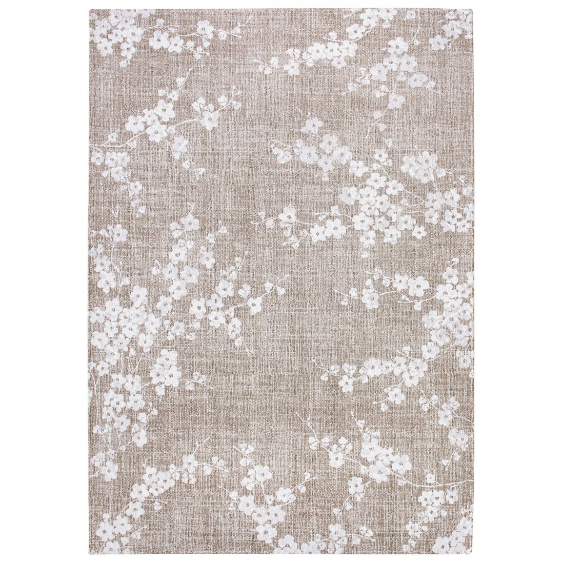 Modern Area Rug Almond Chenille 9373 Beige