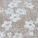 Round Modern Area Rug Almond Chenille 9373 Beige