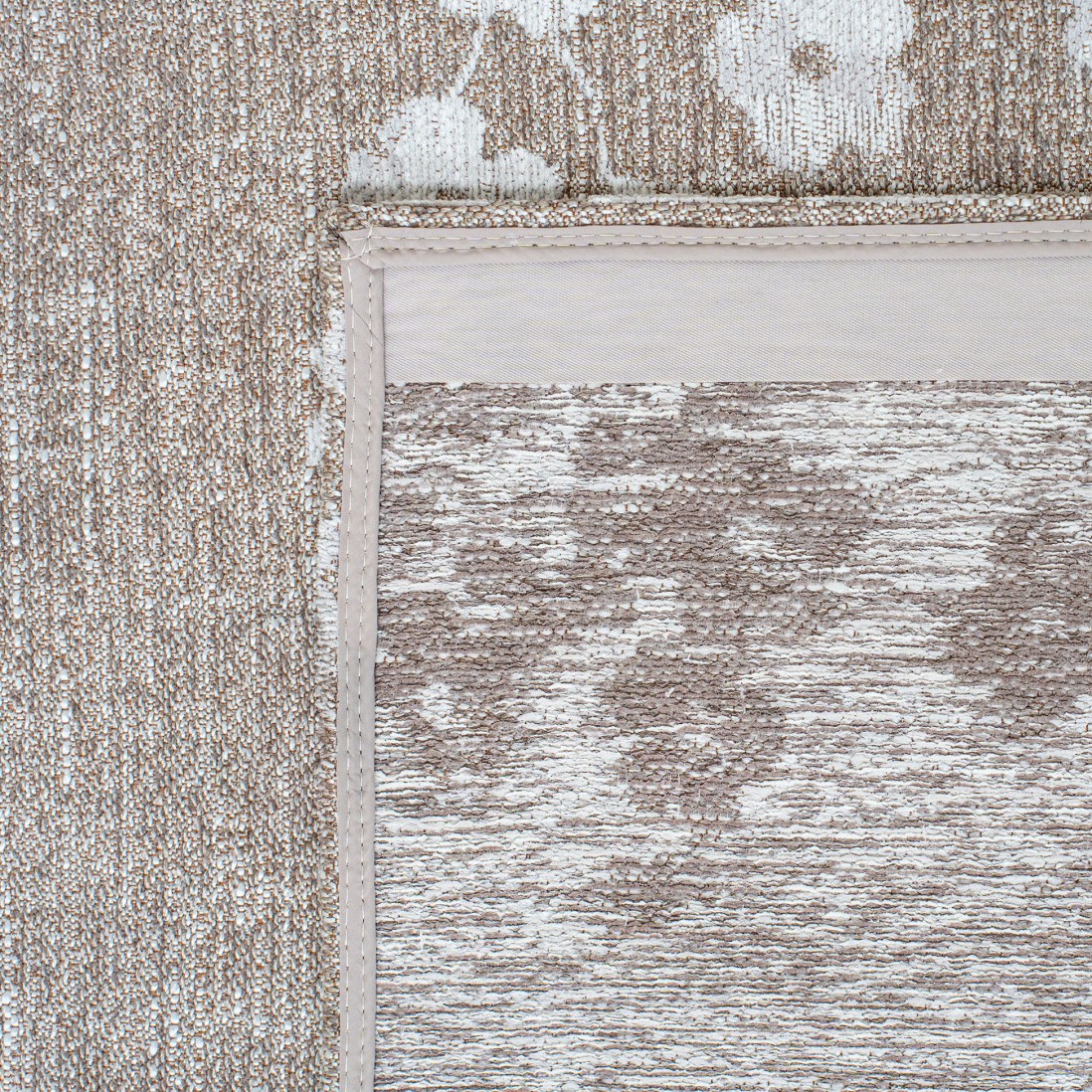 Modern Area Rug Almond Chenille 9373 Beige