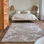 Modern Area Rug Almond Chenille 9373 Beige