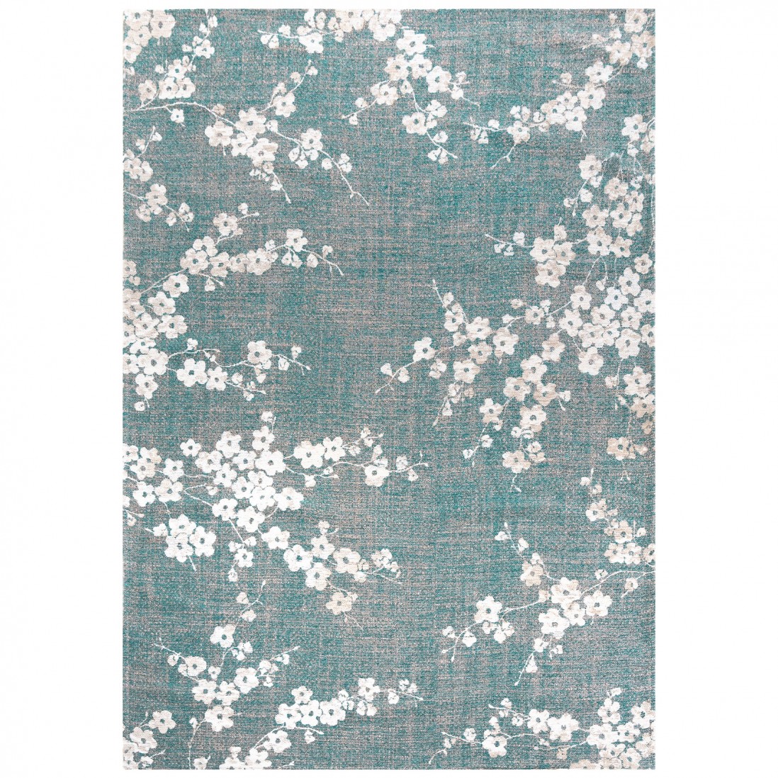 Modern Area Rug Almond Chenille 9850 Blue