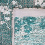 Modern Area Rug Almond Chenille 9850 Blue