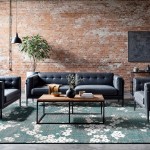 Modern Area Rug Almond Chenille 9850 Blue