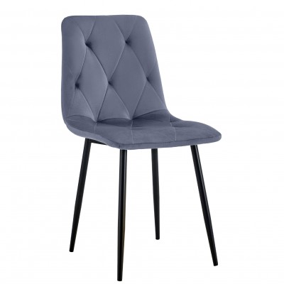 Velvety Dining Chair Grenoble Blue