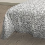 Edredn Cama Doble Jasmine Floral Gris