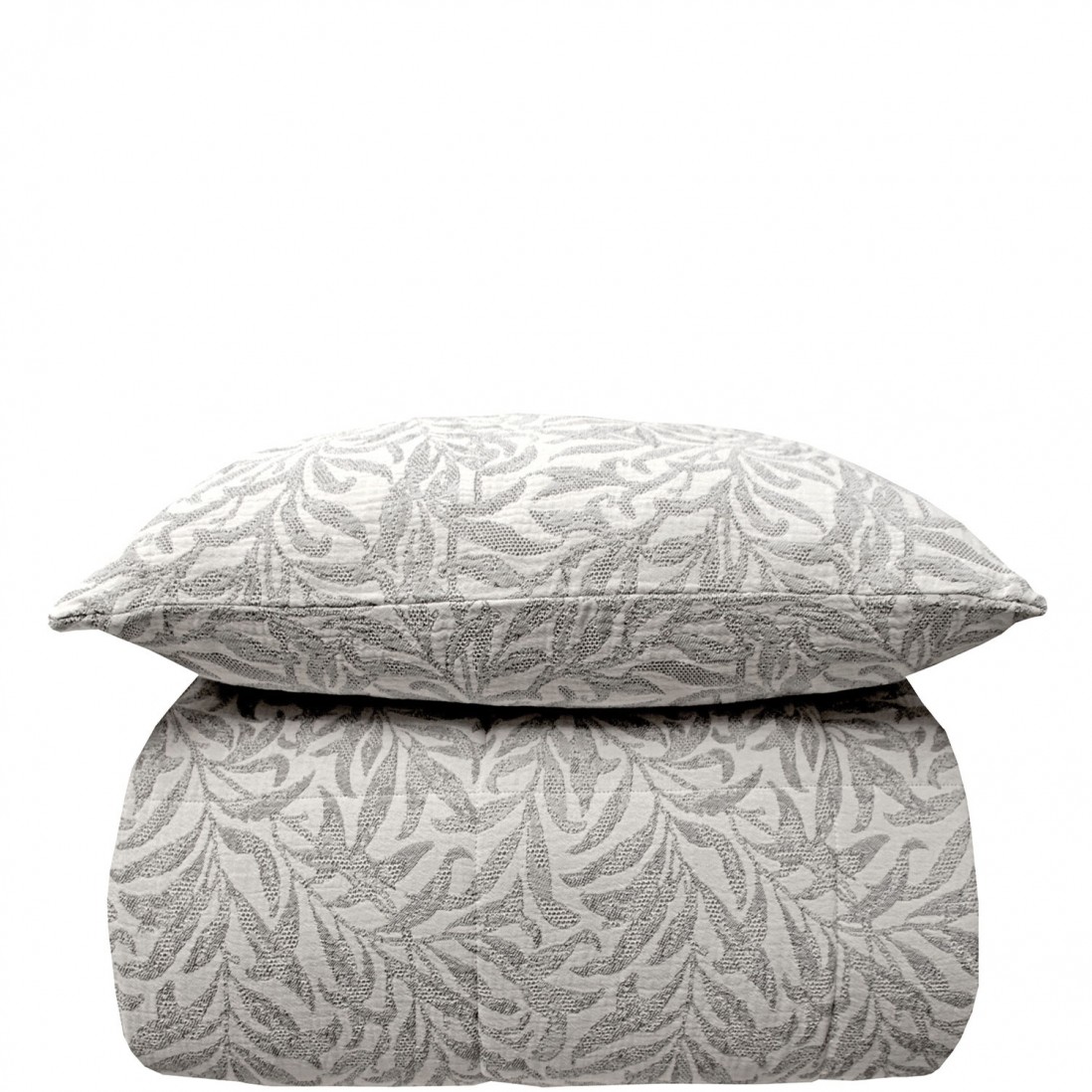 Edredn Cama Doble Jasmine Floral Gris