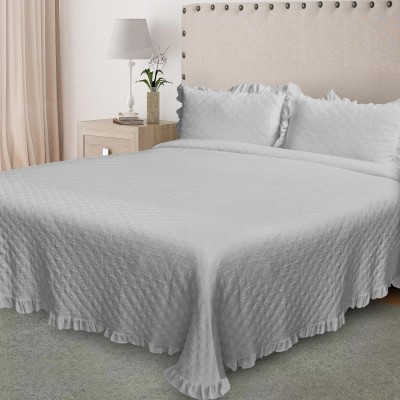 Milan Double Bed Bedspread Geometric Gray