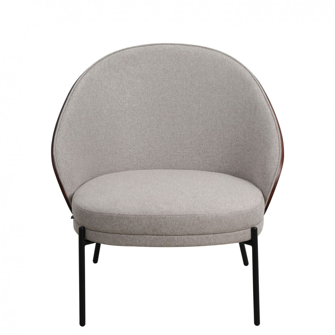 Metal and Fabric Armchair Taupe