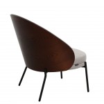Metal and Fabric Armchair Taupe