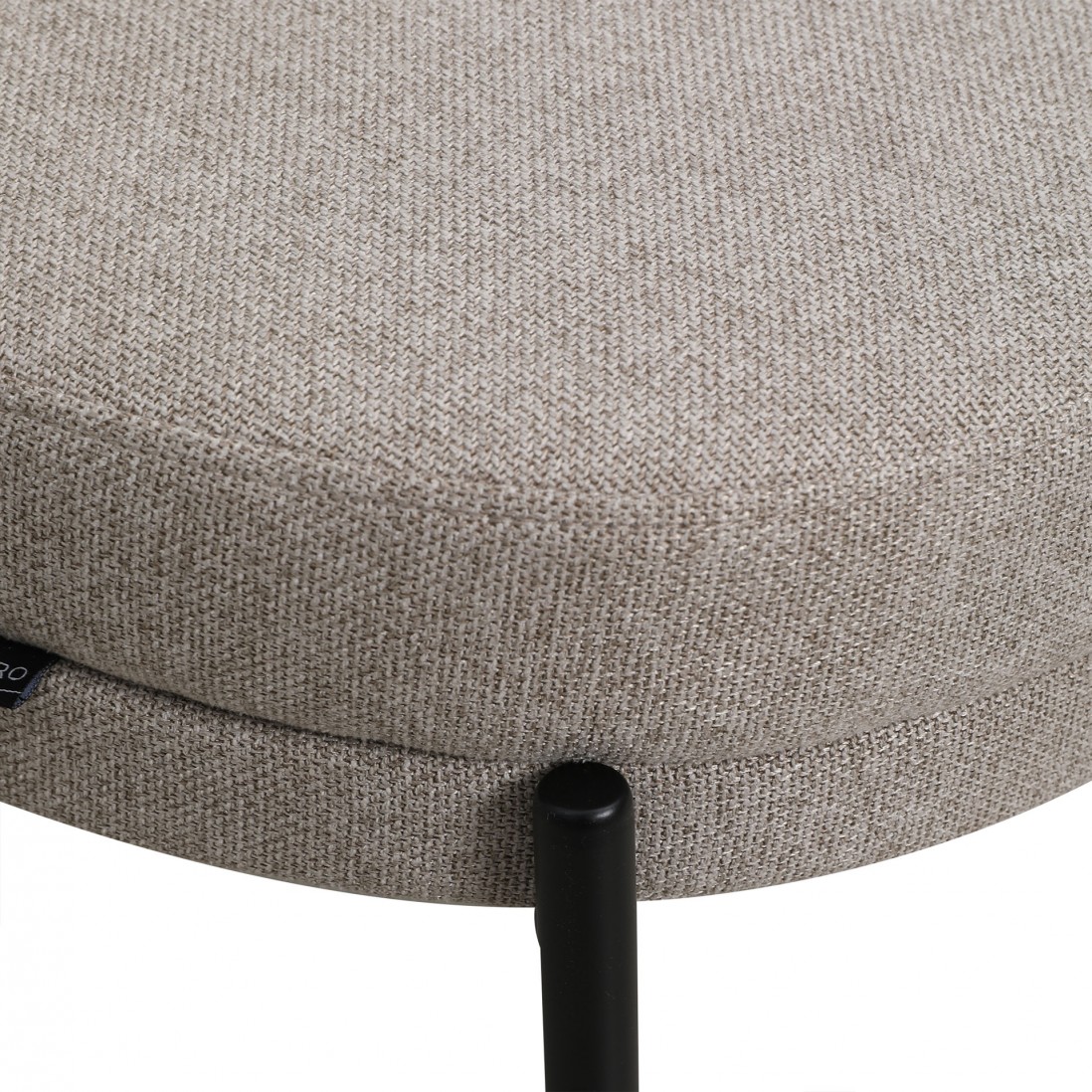 Metal and Fabric Armchair Taupe