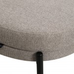 Metal and Fabric Armchair Taupe