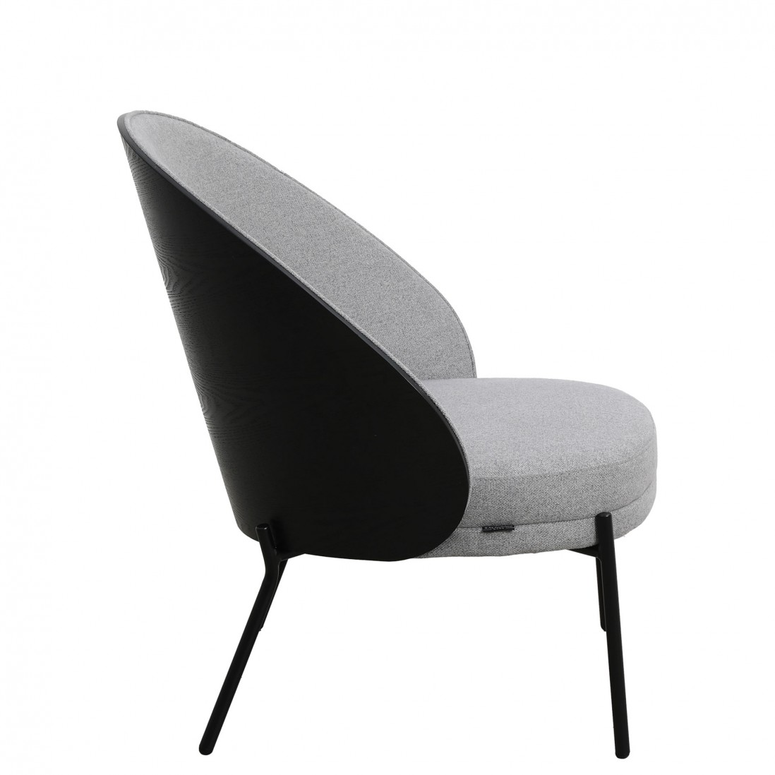 Metal and Fabric Armchair Gray