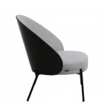 Metal and Fabric Armchair Gray