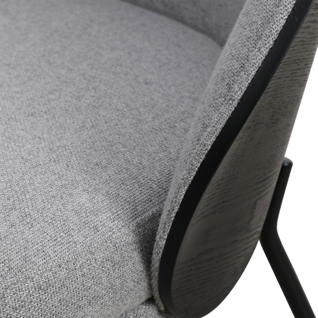 Metal and Fabric Armchair Gray