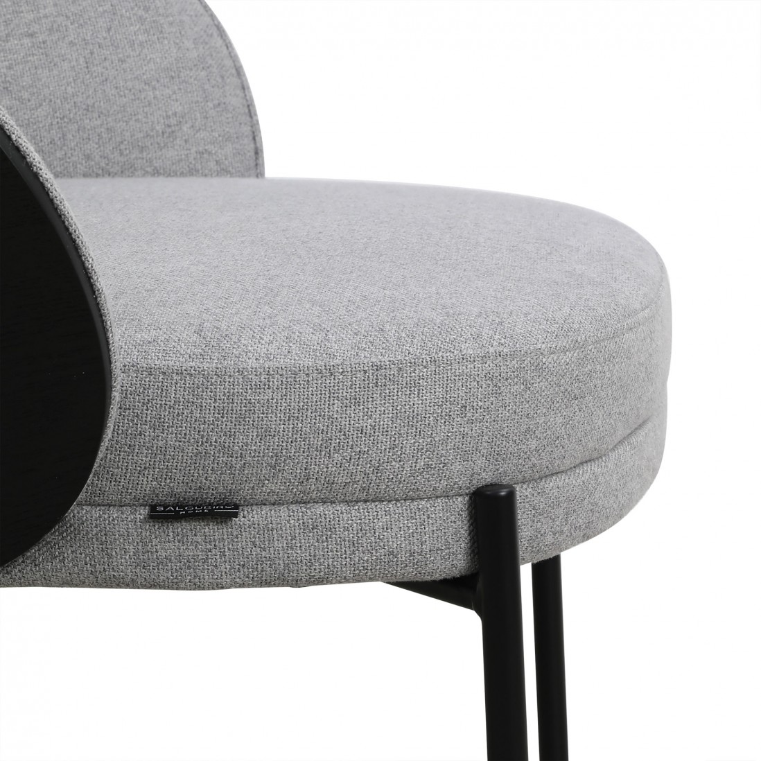 Metal and Fabric Armchair Gray