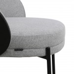 Metal and Fabric Armchair Gray