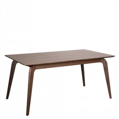 Wooden Extensible Dining Table Auriga Brown