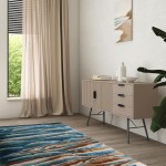 Wooden Sideboard with 2 Doors and 2 Drawers Pavo Beige