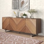 4-Door Wooden Sideboard Taurus Brown