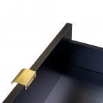 Wooden Bedside Table with Drawer Virgo Black