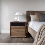 Wooden Bedside Table Ara Brown