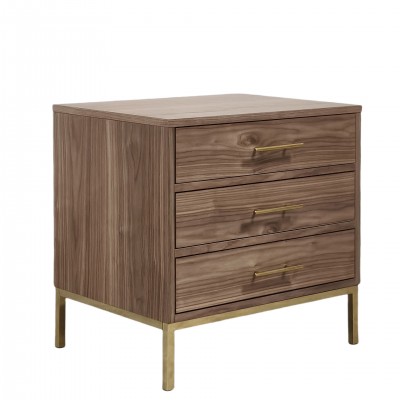 Wooden Bedside Table Puppis Brown