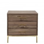 Wooden Bedside Table Puppis Brown
