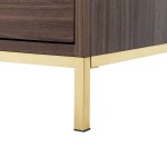 Wooden Bedside Table Puppis Brown