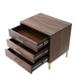 Wooden Bedside Table Puppis Brown