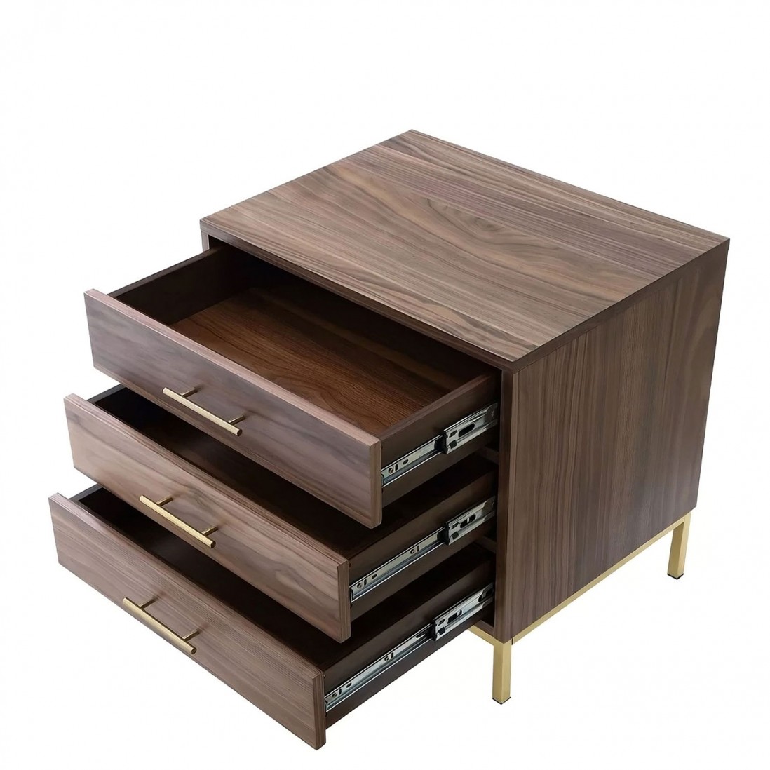 Wooden Bedside Table Puppis Brown