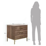 Wooden Bedside Table Puppis Brown