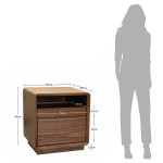 Wooden Bedside Table Ara Brown