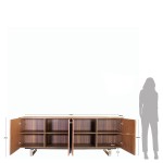 4-Door Wooden Sideboard Taurus Brown