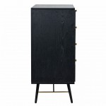 4-Drawer Wooden Chest of Drawers Volans Black