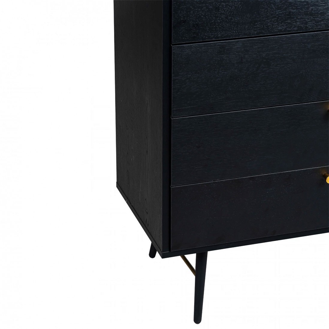 4-Drawer Wooden Chest of Drawers Volans Black