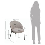 Silla de Comedor de Tejido Arles Gris Pardo