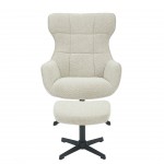 Silln con Sistema Giratorio y Reclinable con Reposapis Rennes Beige