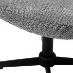 Armchair with Swivel and Reclining System with Footrest Rennes Gray