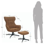 Silln con Sistema Giratorio y Reclinable con Reposapis Rennes Naranja